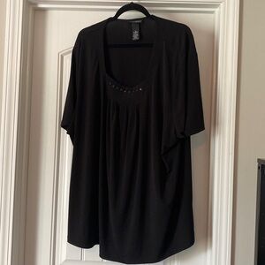 Last chance!! Black shirt with square rhinestones